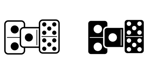  dominoes icon white on background