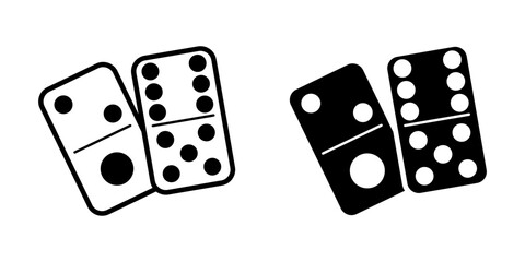  dominoes icon white on background