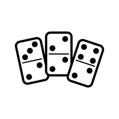 dominoes icon white on background