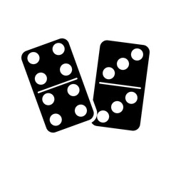  dominoes icon white on background