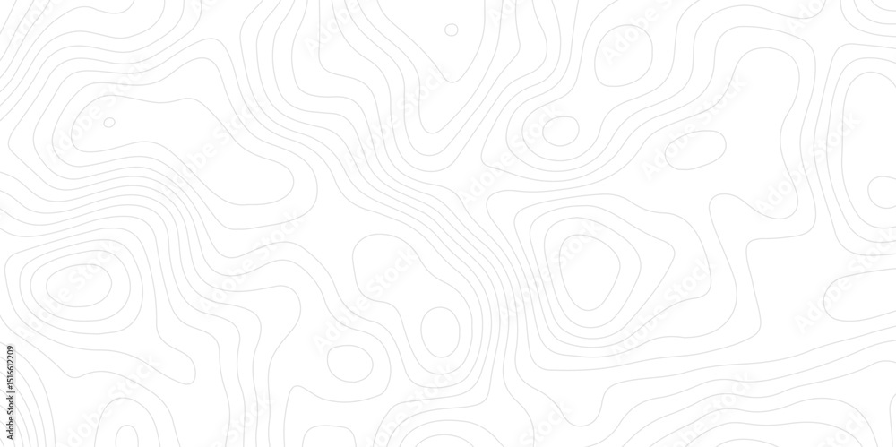 Fototapete geographic contour map paper texture. terrain path isolated on a background.geographic mountain reli