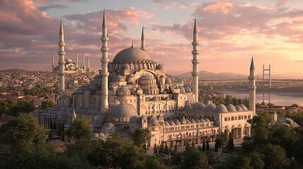 Fototapeta premium Istanbul mosque architecture travel photography city landmark turkey tourism culture skyline