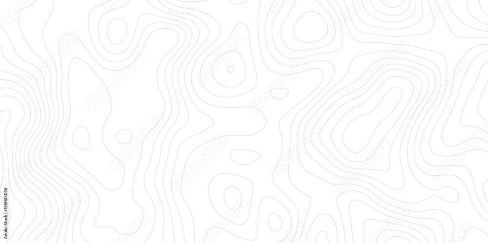 Fototapete geographic contour map paper texture. terrain path isolated on a background.geographic mountain reli