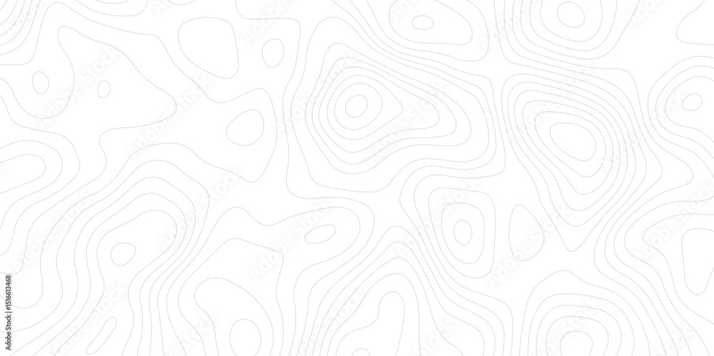 Fototapete modern design with white background with topographic wavy pattern design.topographic map background 