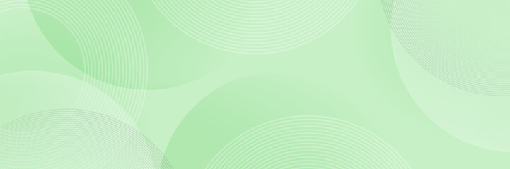 Minimalist soft Abstract Background in Gradient green and white Tones with Circles. Circle effect style geometric.