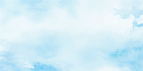 Obraz premium A serene watercolor background in light blue and white tones, evoking a sense of calm and simplicity. Perfect for modern web design, elegant invitations, minimalist branding, and digital media backdro