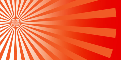 Vintage sun ray orange and red radial spiral sunrise, sunlight creative vector summer sunny. seamless retro vintage burst sunrise sunbeam element spiral striped illustration sunray template wallpaper.