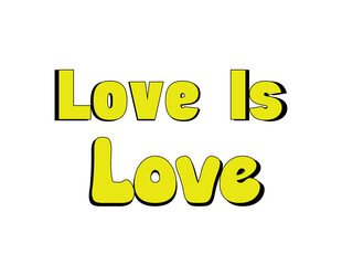 Love is Love Text Design – Equality and Pride PNG Graphic