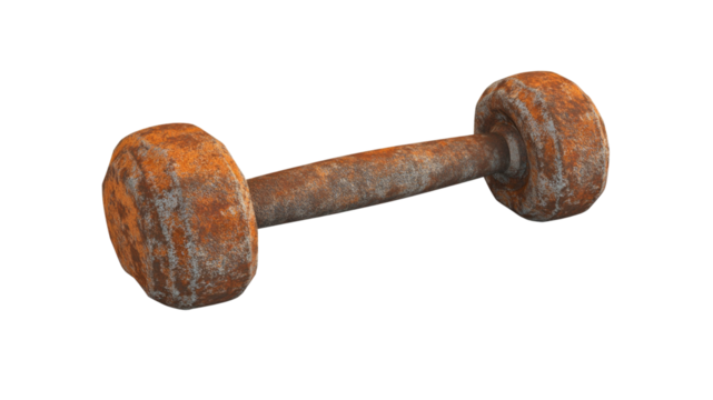 Rusty Dumbbell A Symbol of Abandoned Fitness and Decay