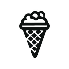 ice cream icon, illustration on white background
