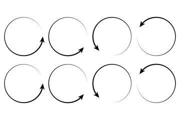 Circular dot ring rotating loading icon vector illustration set for modern web interface pre loader animation minimal progress UI element design.