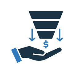 Sales Funnel mixed color icon