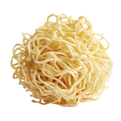 A pile of cooked egg noodles.