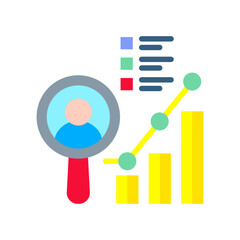 Market Research flat color icon