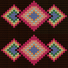 Yarn seamless pattern, yarn texture background, Seamless knitted detailed pattern. Vector illustration with closeup texture for wallpaper, background, web page backdrop, wrapping paper, winter design.