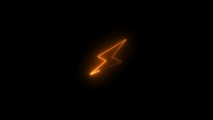 Electric bolt symbol with glowing effect.