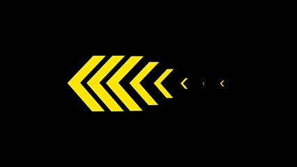 Glowing yellow loading on a black background. 4k illustration.