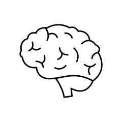 Startup Innovation Brain Icon – Creative Thinking, Idea Generation, Problem Solving Vector Illustration