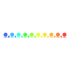 Colorful Dots Line. Vector Illustration
