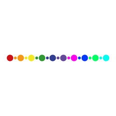 Colorful Dots Line. Vector Illustration