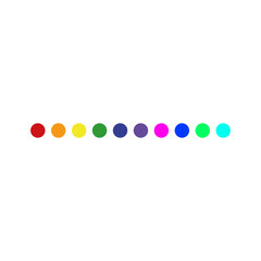 Colorful Dots Line. Vector Illustration