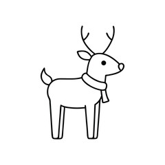 christmas reindeer with red nose