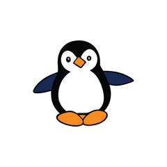 penguin on snow