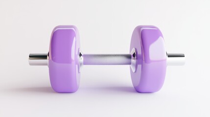 Obraz premium Purple dumbbell resting on a surface