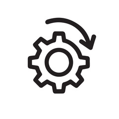 Gear Mechanism: The image captures a gear mechanism, represented by a graphic of a gear with an arrow pointing towards it. The image captures the essence of industry, technology.