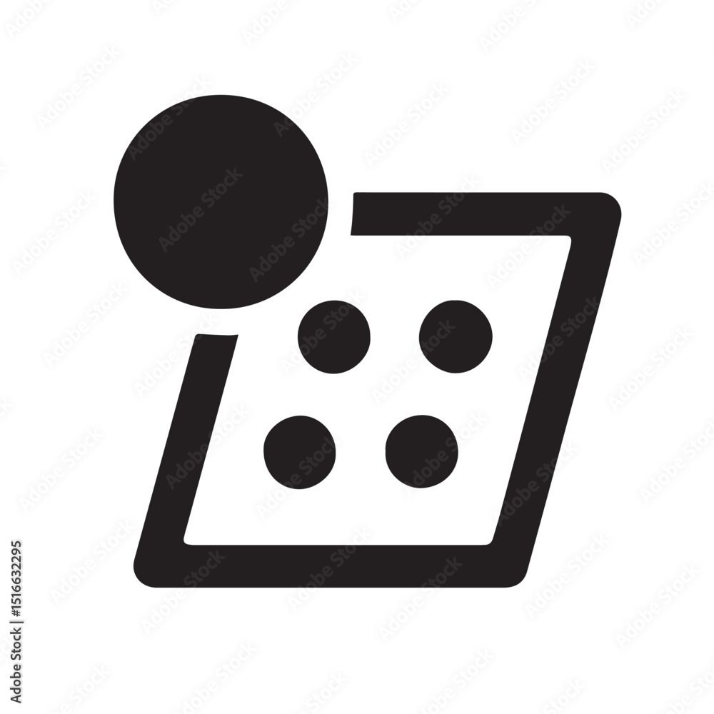 Poster tactile graphics icon: a minimalist representation of tactile graphics. featuring a combination of r
