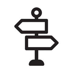 Obraz premium Directional Sign: A simple illustration of a signpost, each arrow pointing towards different pathways, symbolizing decisions, guidance, and choices in life.