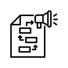 Marketing Plan line icon