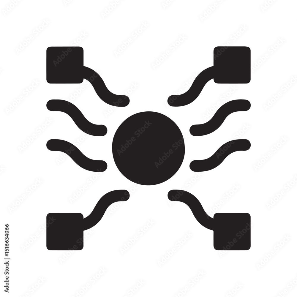Poster abstract circuitry: a symbolic representation of connectivity and technology, showcasing an intricat