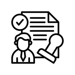 Business License line icon
