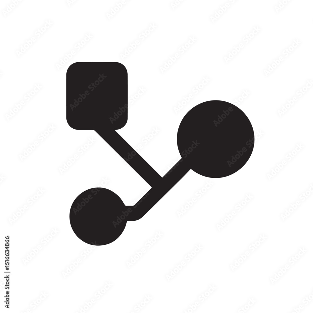 Poster connectivity icon: a sleek, minimalist icon symbolizing the essence of connection and data exchange.
