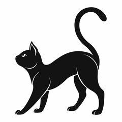 black cat vector illustration