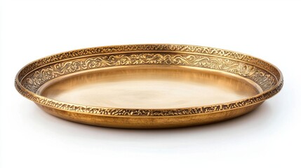 Elegant Ornate Brass Serving Tray.