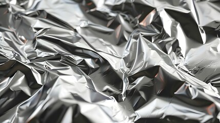 Crumpled Aluminum Foil Background Texture