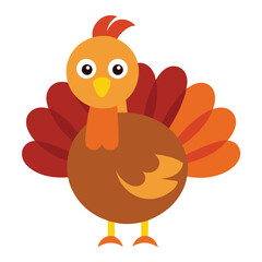 Naklejka premium cartoon chicken with a smile