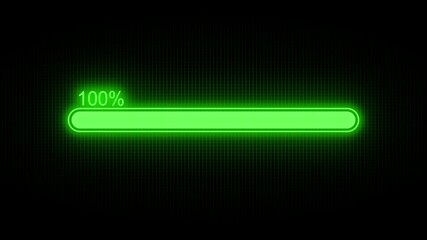 Glowing Animated Loading Progress Bar, High-Tech Digital Loading Bar - Powered by Adobe
