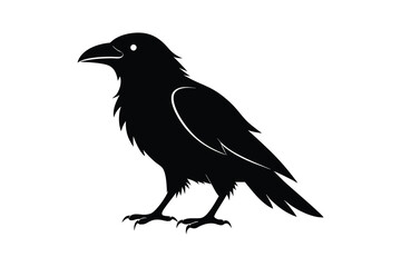Fototapeta premium crow icon isolated on a white background