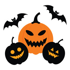 Fototapeta premium halloween pumpkin set