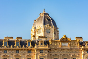Paris commercial courthouse on Cite island, France