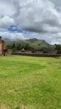Raqchi is an Inca archaeological site located in the Cusco Region Cusco, Cusco, Peru