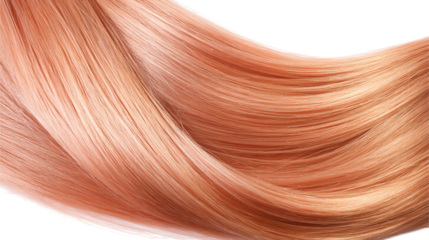 Straight Peach Hair PNG, Peach pink straight hair PNG, peach pink straight hair isolated, peach pink straight hair cut-out, Glossy Hair Cut-Out Asset, Isolated Long Hair Design