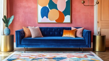 Colorful modern living room