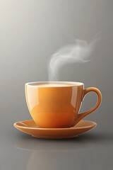 Hot orange coffee cup