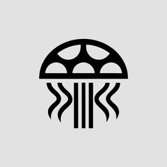 Electric jellyfish with light glow vector illustration