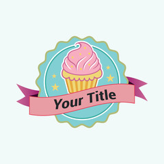 Vector icons pastry dessert cakes sticker