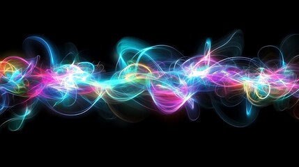 Abstract colorful energy waves